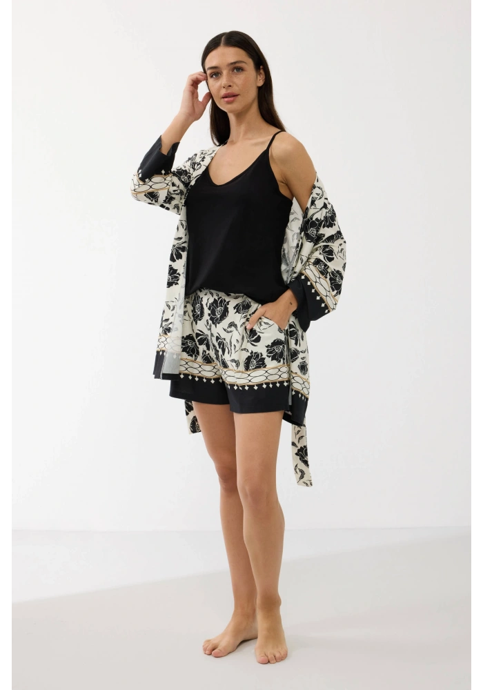 Anıl 11710  Kadın Sabahlıklı Şort Takım