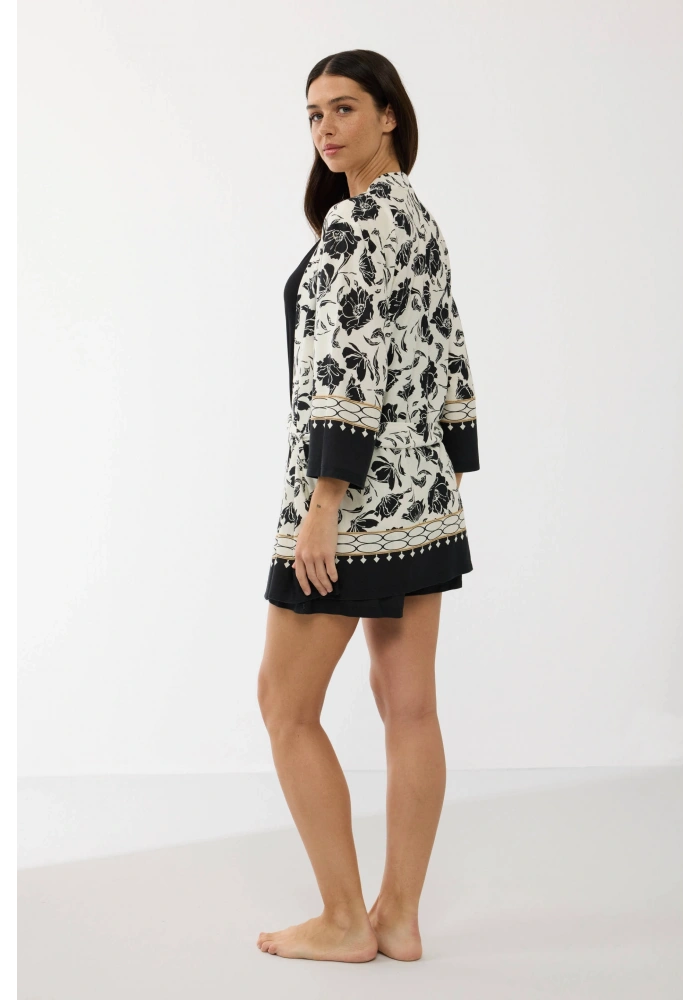 Anıl 11710  Kadın Sabahlıklı Şort Takım