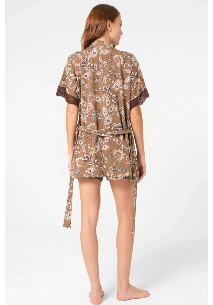 Anıl 5799 Bayan Sabahlık, Bralet Ve Şort Takım