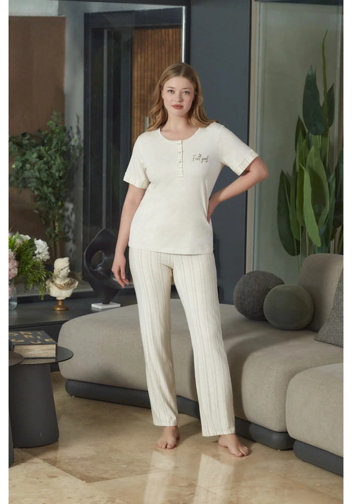 Aqua 26573 Kadın Kısa Kol Pijama Takımı