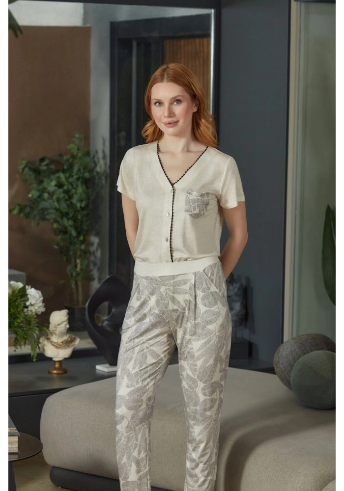 Aqua 26602 Kadın Kısa Kol Pijama Takımı