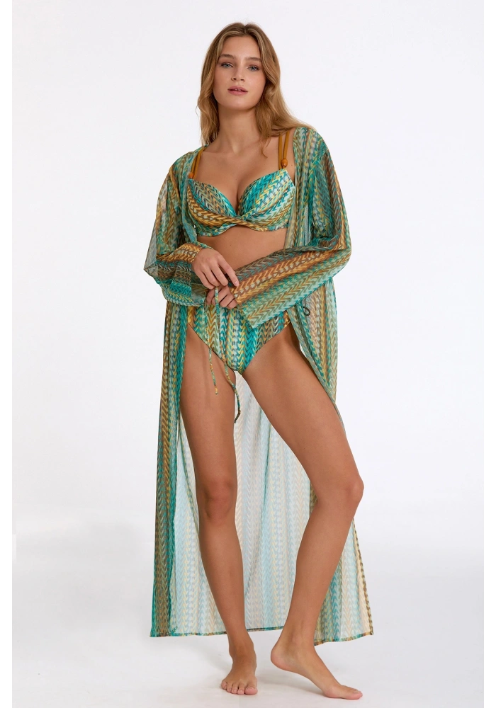 Argento 2106-3018 Kadın Önü Açık Uzun Kaftan