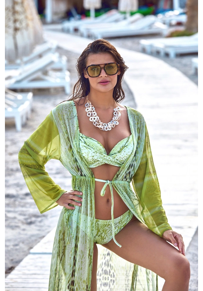 Argento 2106-3025 Kadın Önü Açık Uzun Kaftan