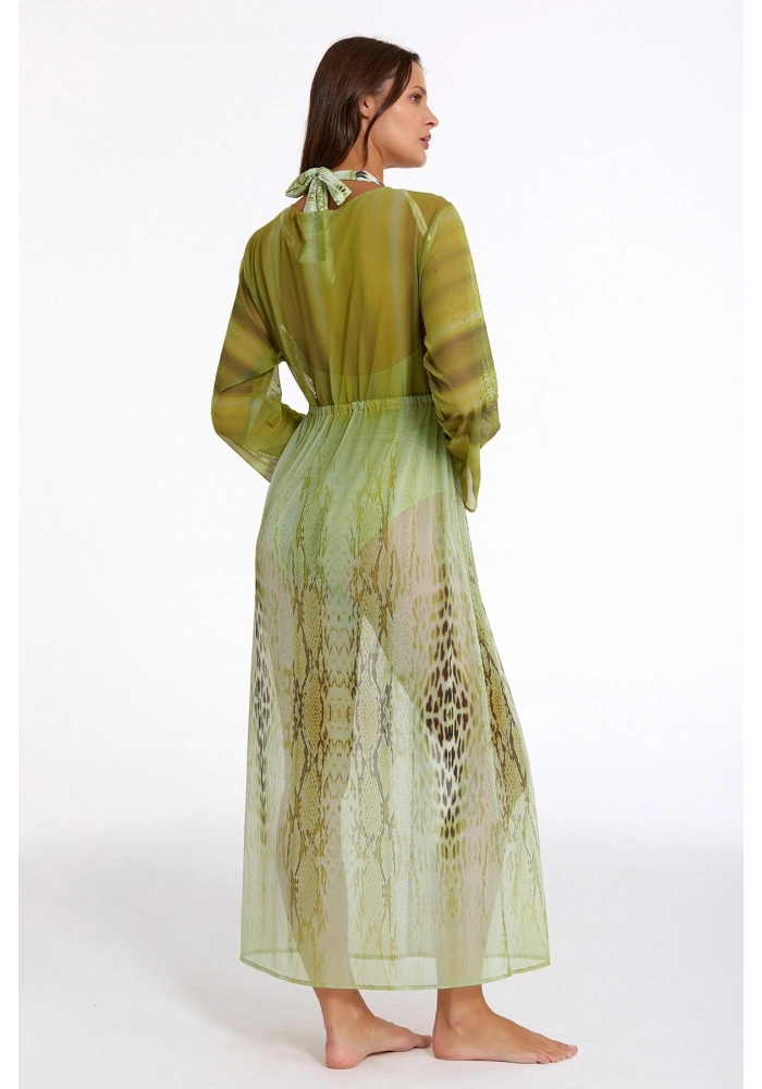 Argento 2106-3025 Kadın Önü Açık Uzun Kaftan
