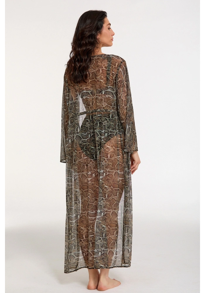 Argento 2106-3026 Kadın Önü Açık Uzun Kaftan