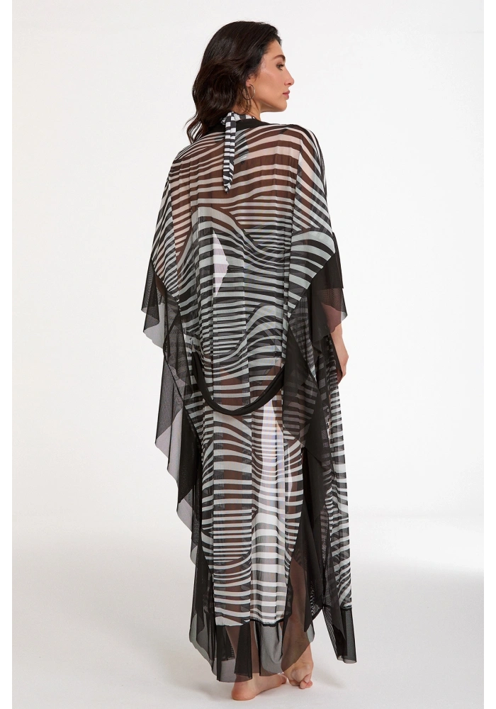 Argento 2153-3034 Kadın Kuşaklı Uzun Kaftan