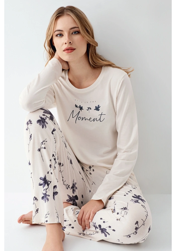 Arnetta 3411-S Kadın Uzun Kol Pijama Takım