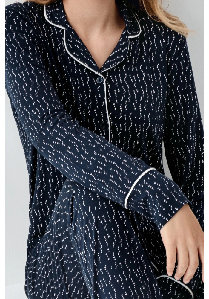 Arnetta 3430-S Kadın Gömlek Yaka Pijama Takımı