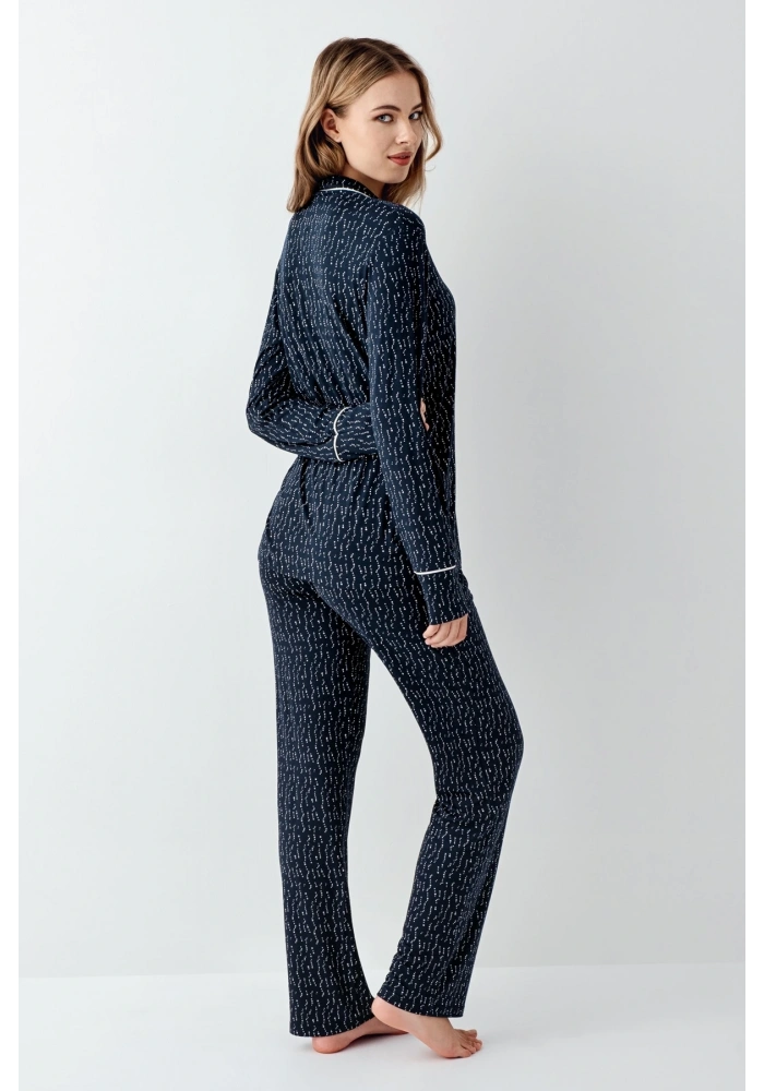 Arnetta 3430-S Kadın Gömlek Yaka Pijama Takımı