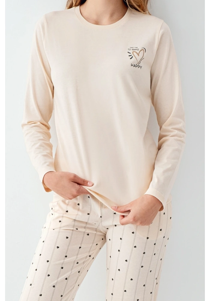 Arnetta 3434-S Kadın Uzun Kol Pijama Takım