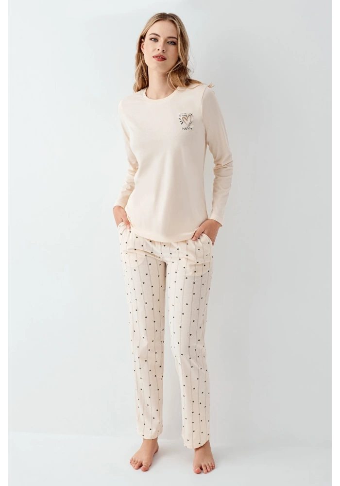 Arnetta 3434-S Kadın Uzun Kol Pijama Takım