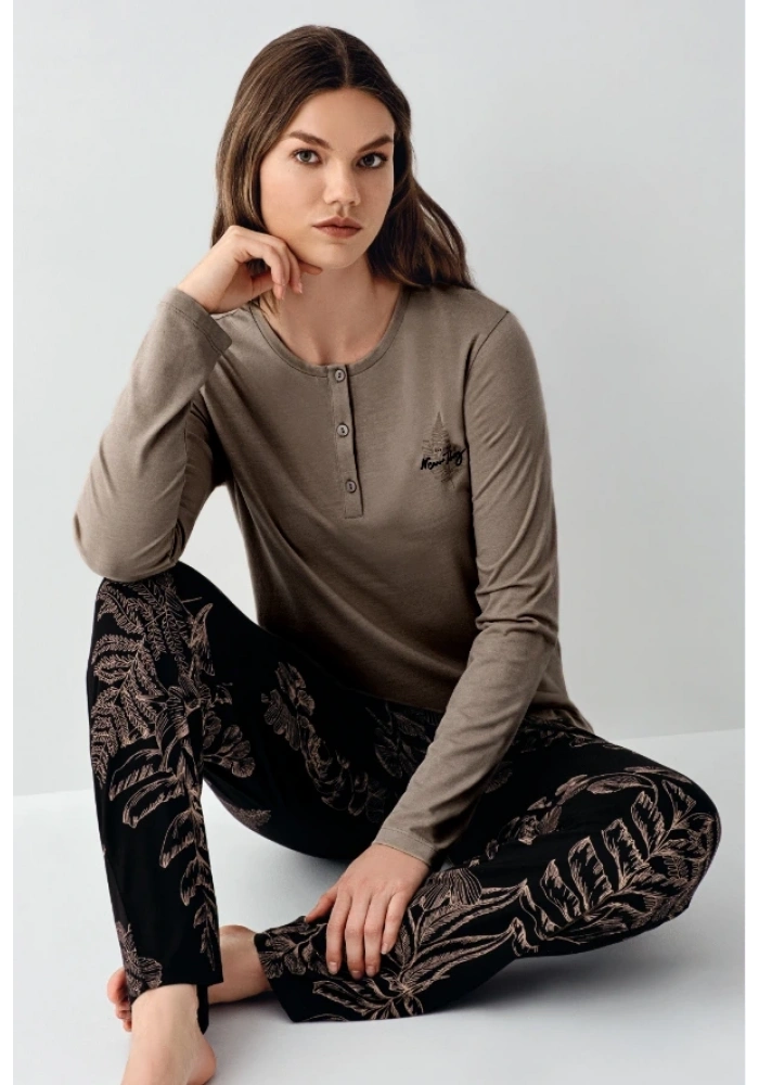 Arnetta 3439-S Kadın Uzun Kol Pijama Takım