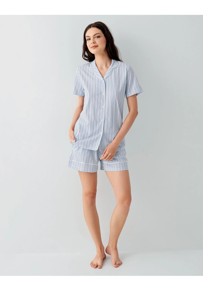 Arnetta 3601-S Kadın Gömlek Pijama Şort Takım