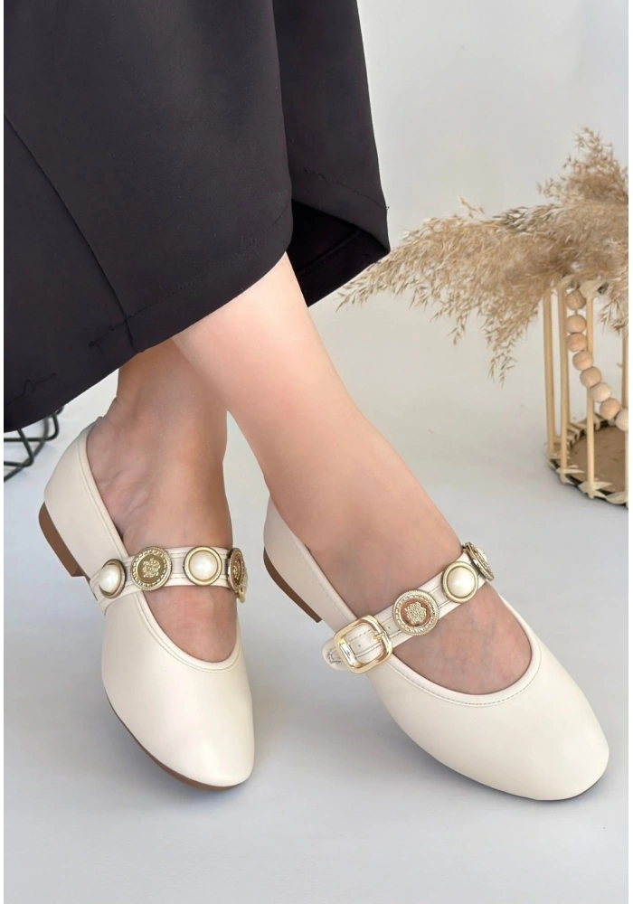 Atnis Bej Cilt Babet Ayakkabı