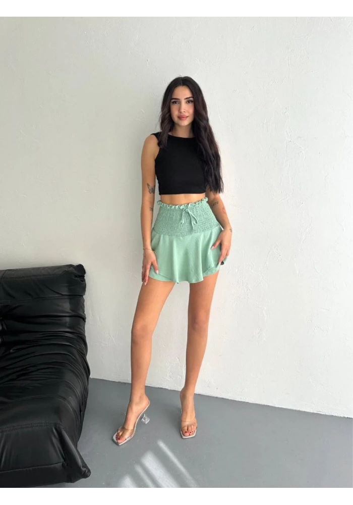 Ayrobin Şortlu Etek - Su Yeşili