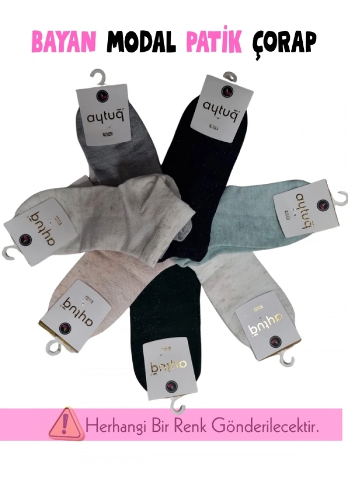 Aytuğ 39204 Kadın Simli Pamuklu Patik Çorap