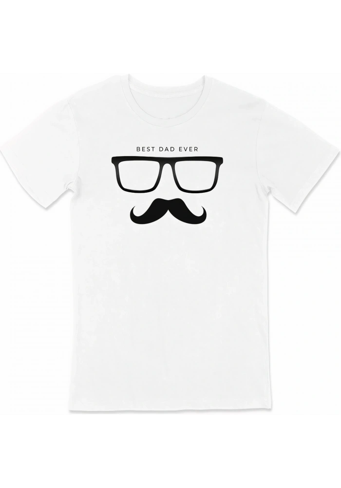 Babalar Günü Baskılı T-shirt - Beyaz
