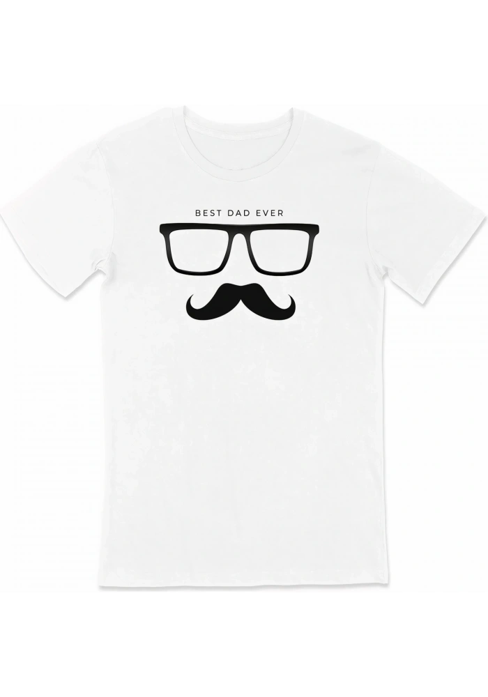 Babalar Günü Hediye Baba Temalı Baskılı Oversize Bisiklet Yaka T-shirt - Beyaz