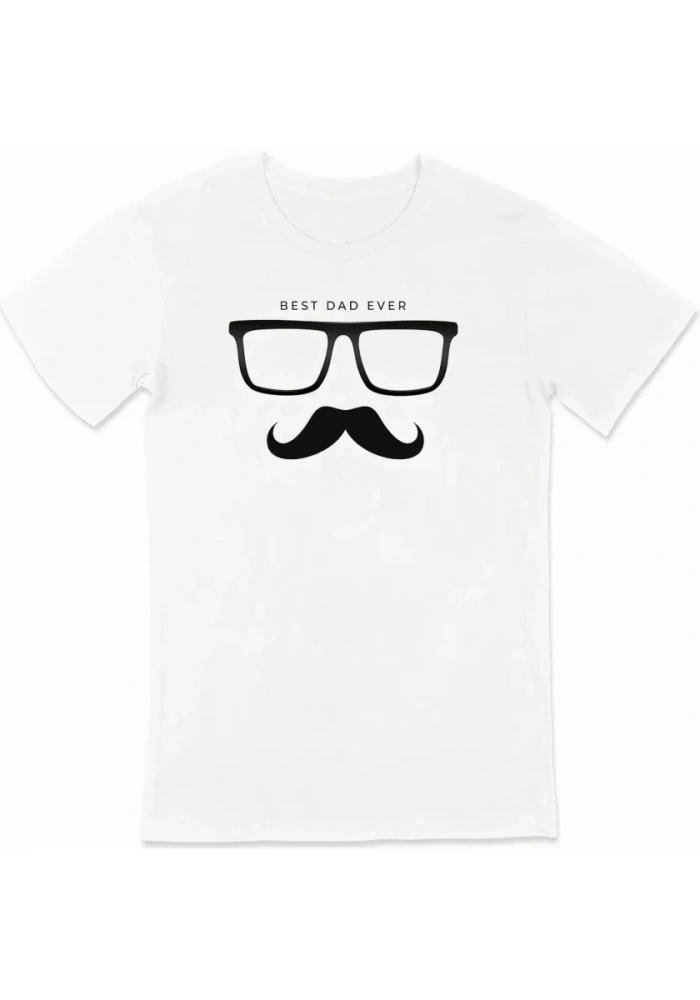 Babalar Günü Hediye Baba Temalı Baskılı Oversize Bisiklet Yaka T-shirt - Beyaz