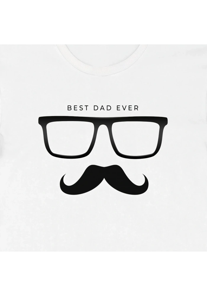 Babalar Günü Hediye Baba Temalı Baskılı Oversize Bisiklet Yaka T-shirt - Beyaz
