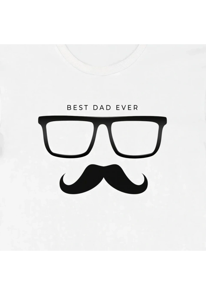 Babalar Günü Hediye Baba Temalı Baskılı Oversize Bisiklet Yaka T-shirt - Beyaz