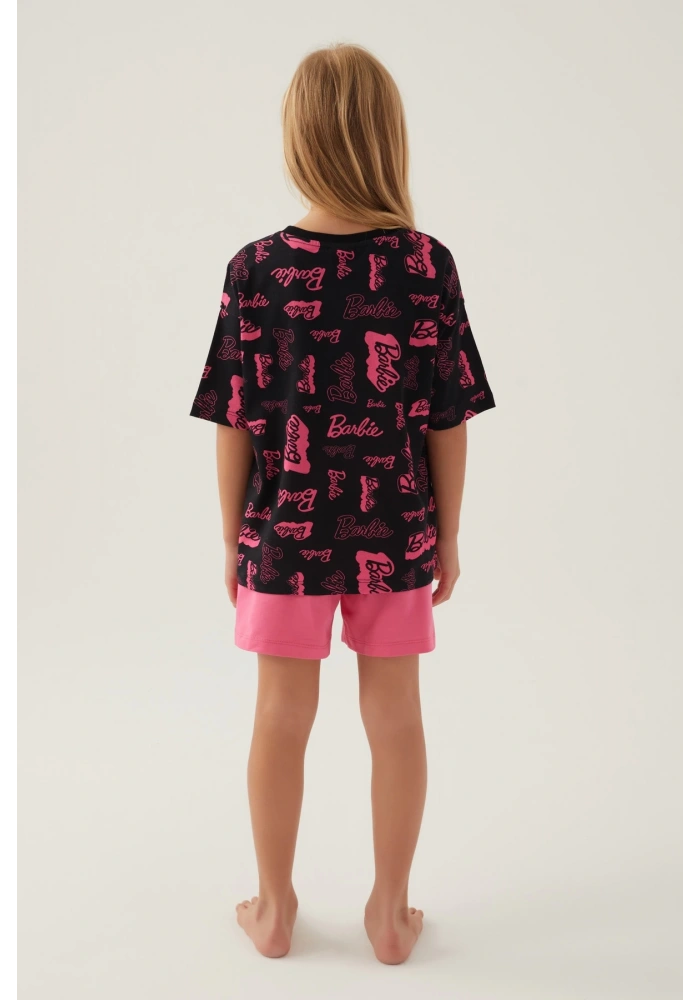 Barbie L1705-G Kız Çocuk Şort  Pijama Takımı
