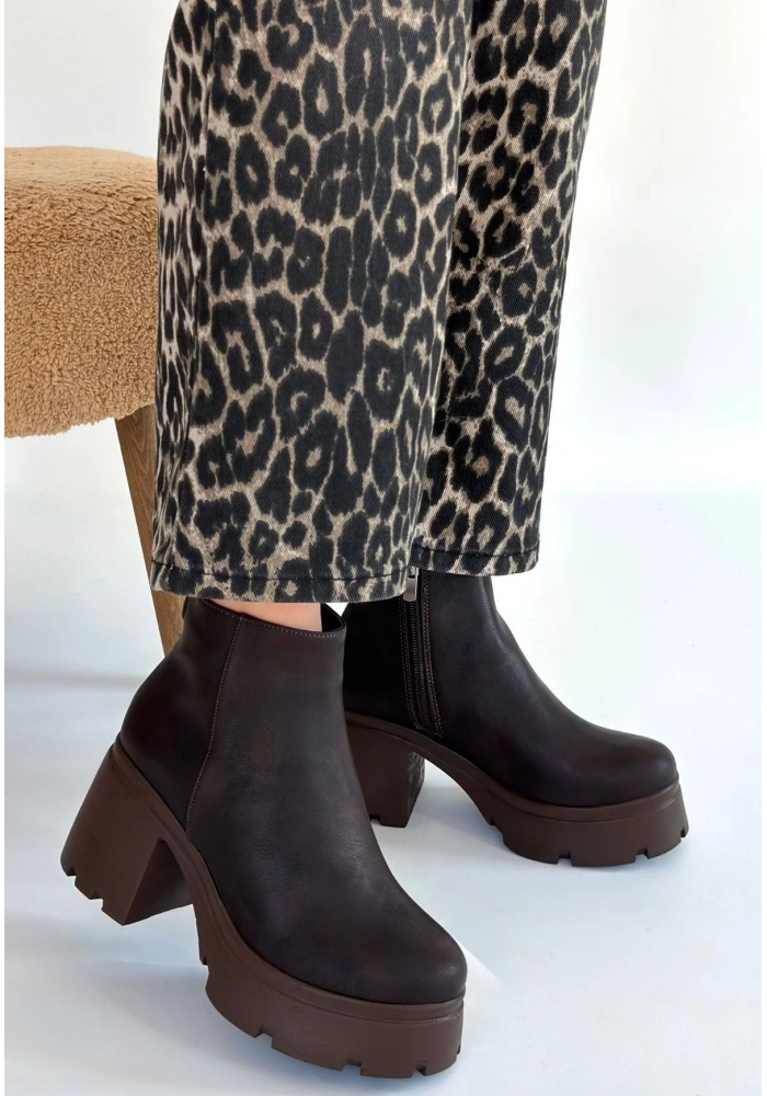 Belay Acı Kahve Nubuk Topuklu Bot