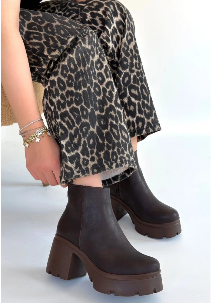 Belay Acı Kahve Nubuk Topuklu Bot