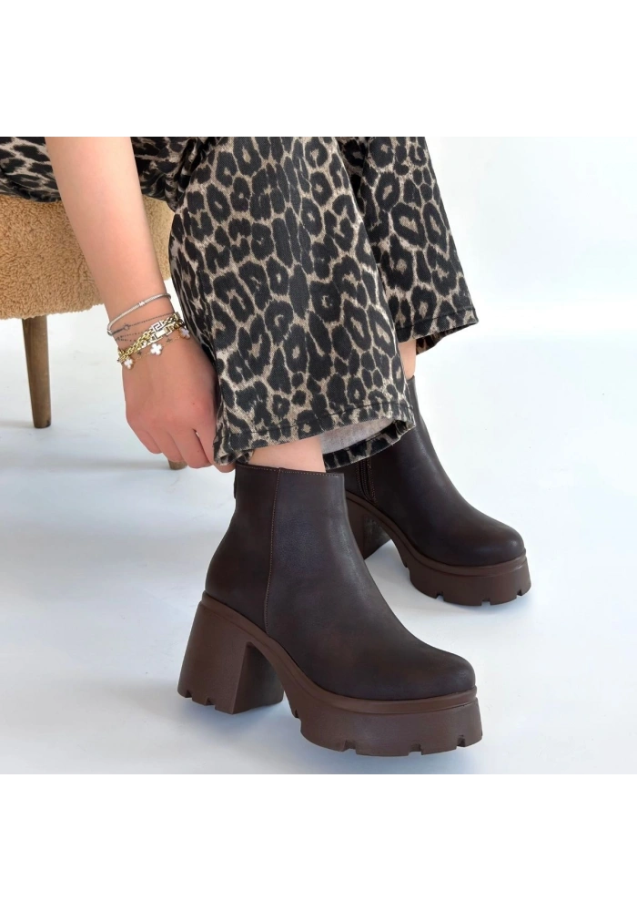 Belay Acı Kahve Nubuk Topuklu Bot