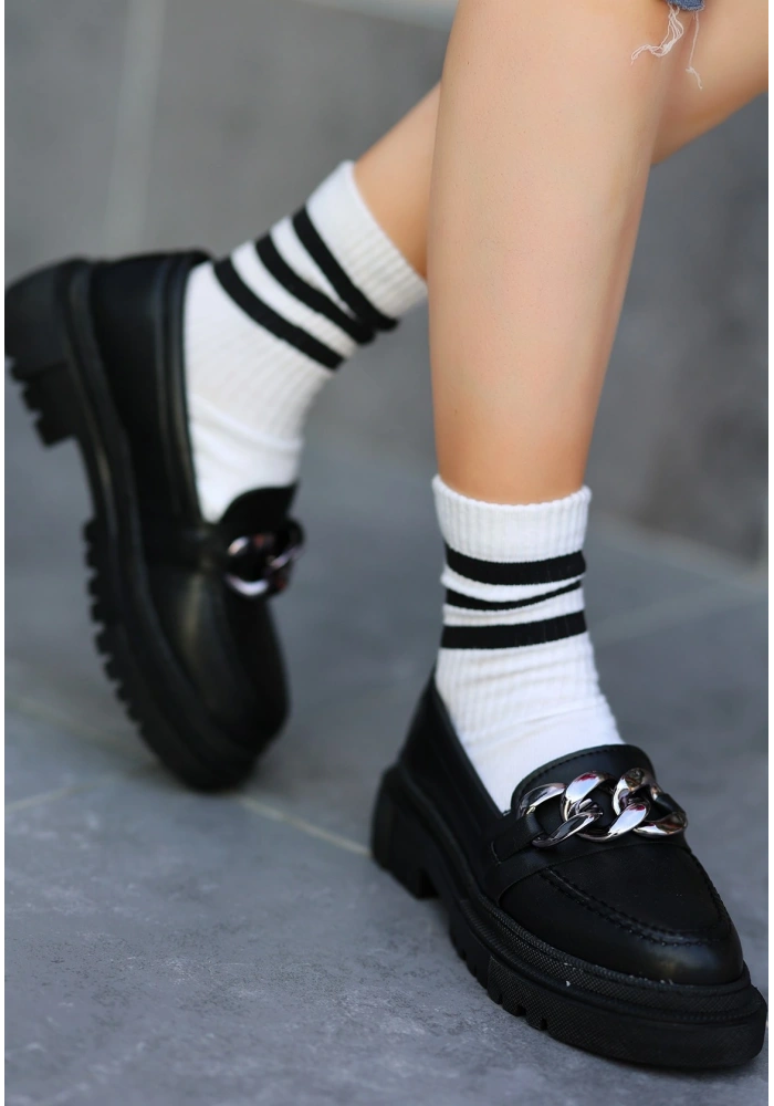 Biga Siyah Cilt  Ayakkabı