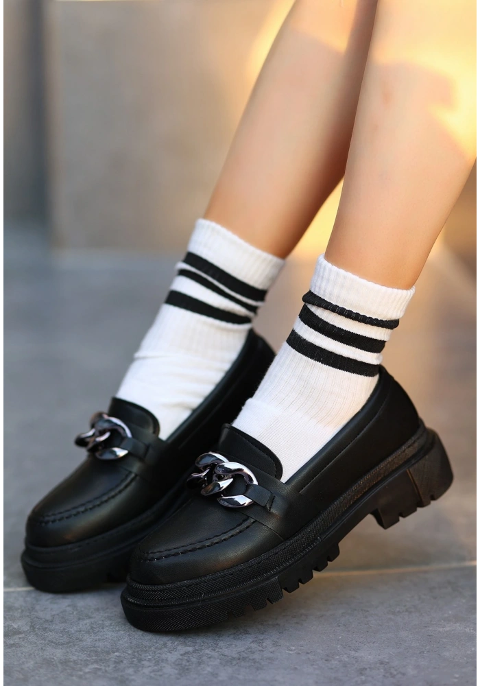 Biga Siyah Cilt  Ayakkabı