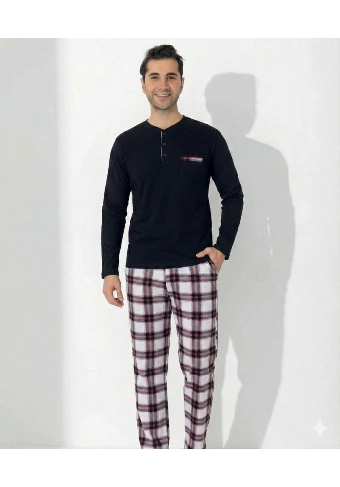 Boyraz 0401 Erkek Uzun Kol Pijama Takımı