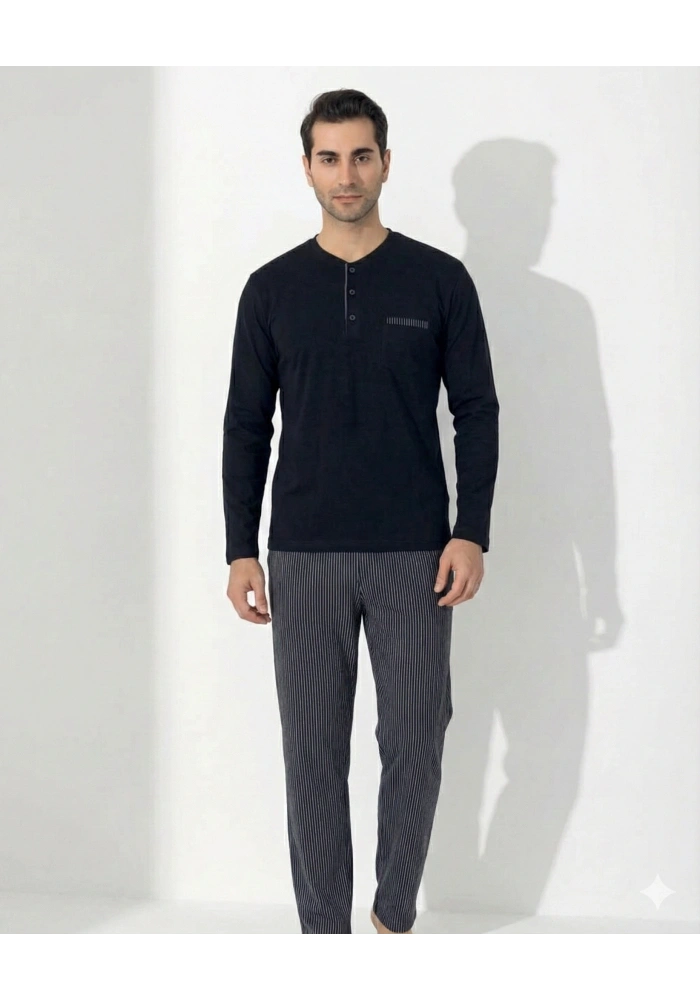 Boyraz 0404 Erkek Uzun Kol Pijama Takımı