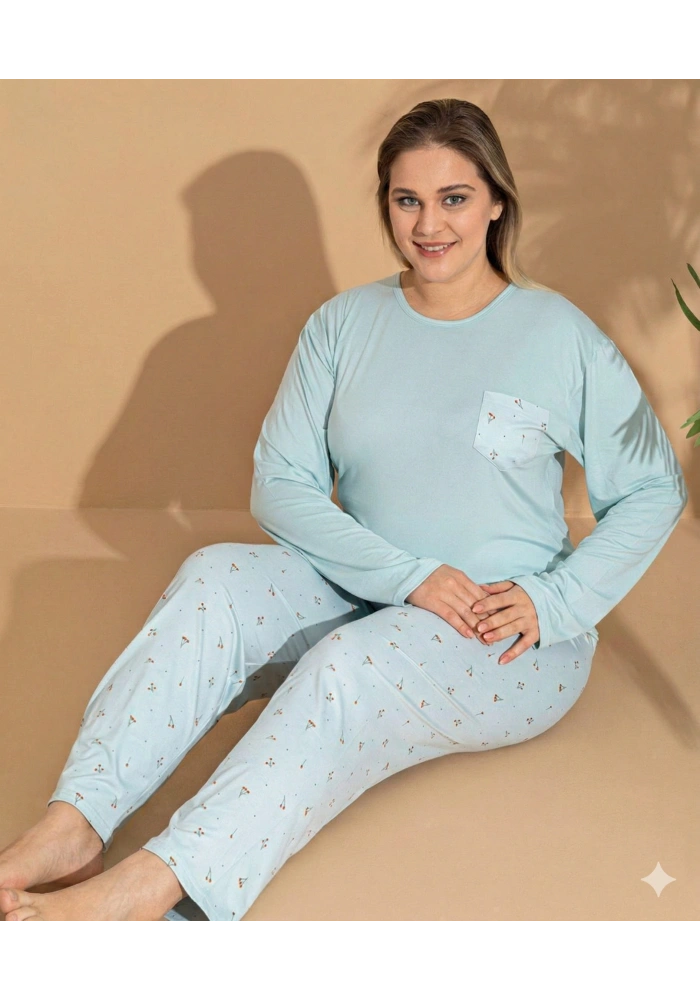 Boyraz ML-01096 Kadın Battal Pijama Takımı