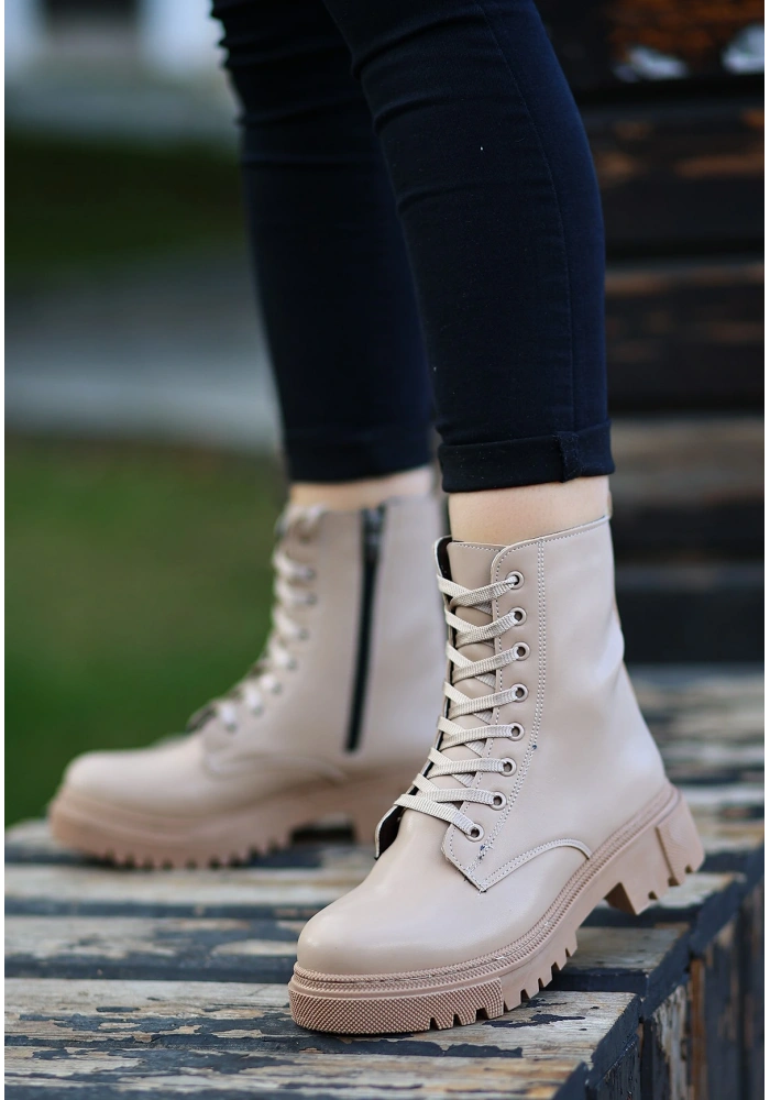 Bria  Nude Cilt Bağcıklı Bot