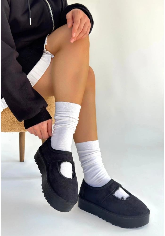 Carren Siyah Süet Bot