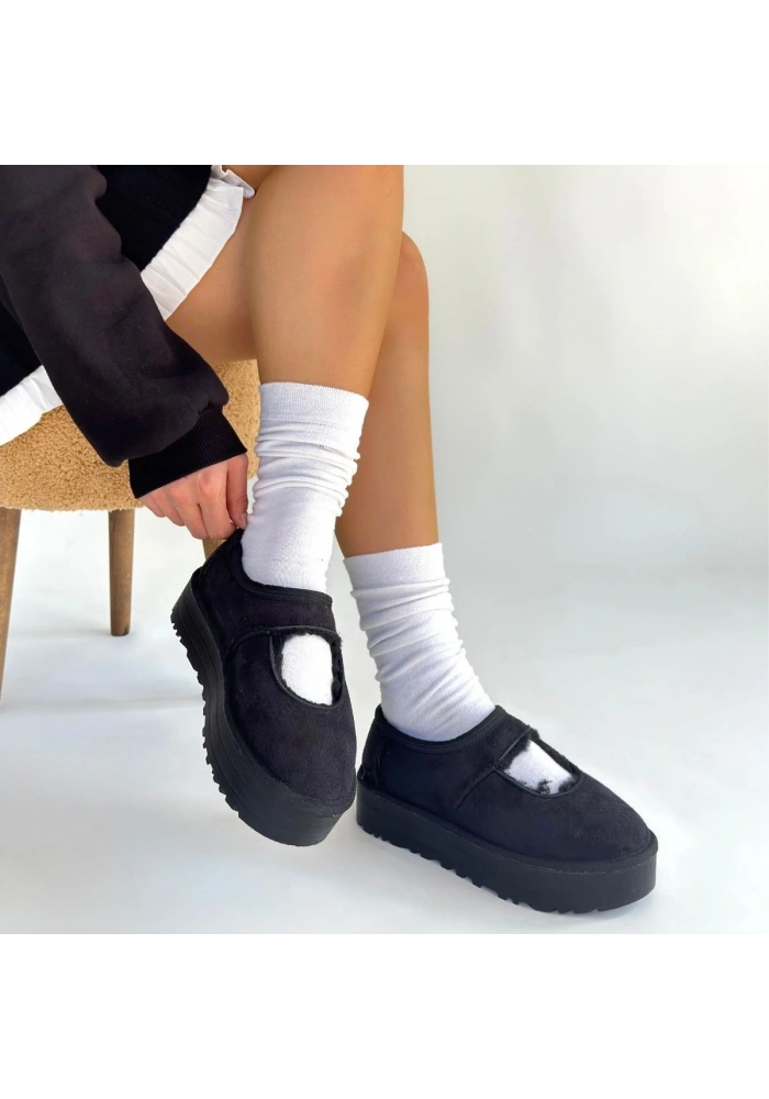 Carren Siyah Süet Bot