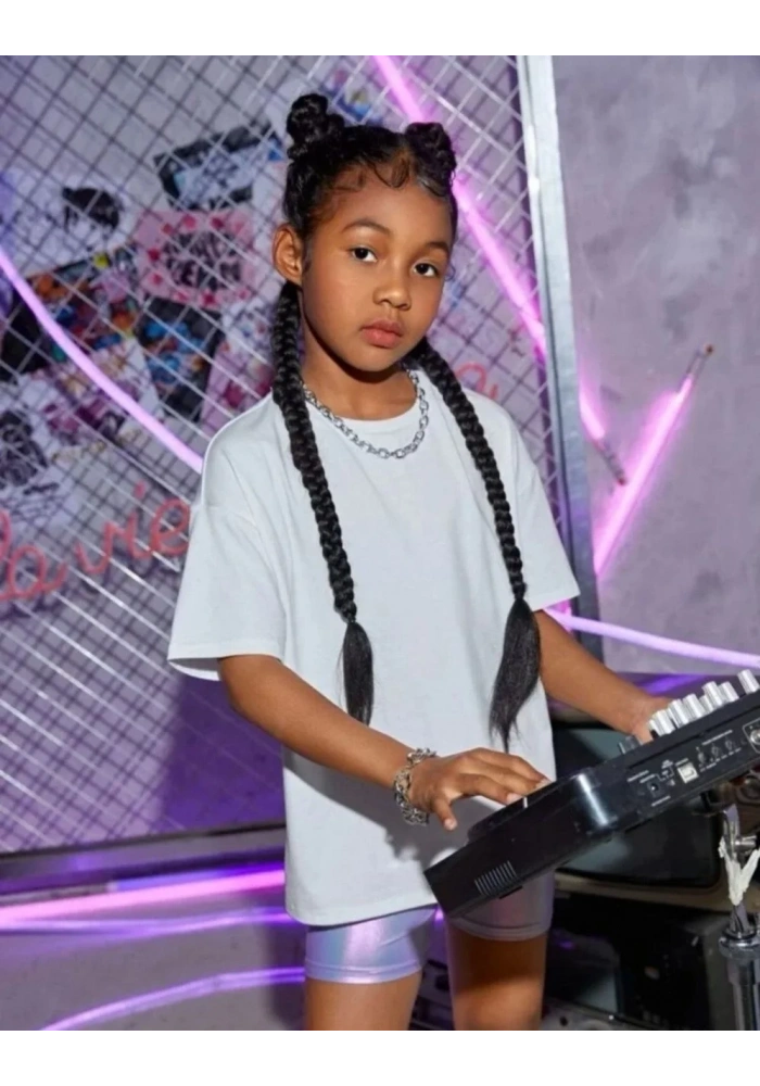 Çocuk Unisex Basic T-Shirt - Beyaz