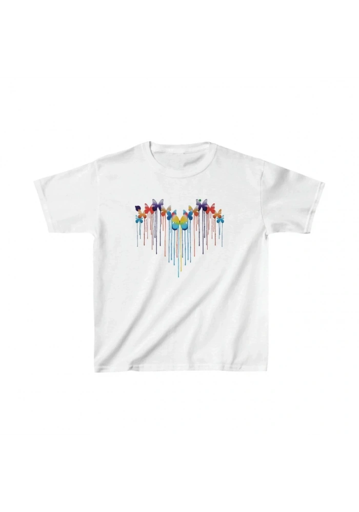 Çocuk Unisex Baskılı T-Shirt - Beyaz