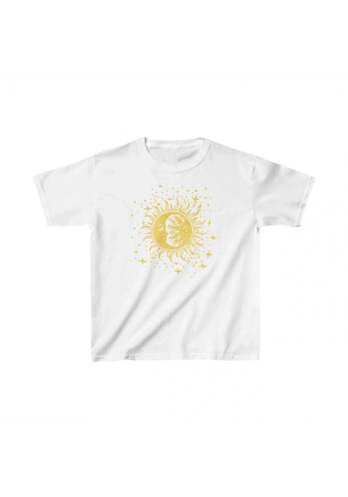 Çocuk Unisex Baskılı T-Shirt - Beyaz