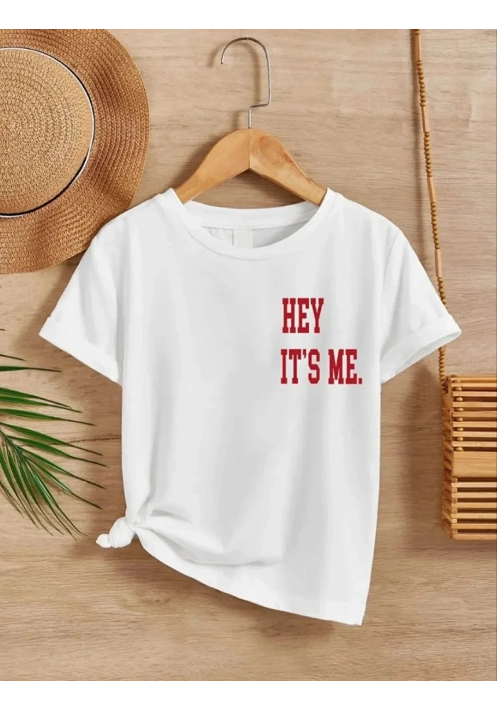 Çocuk Unisex Baskılı T-Shirt - Beyaz