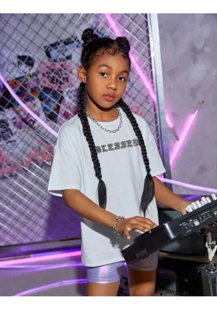 Çocuk Unisex Baskılı T-Shirt - Beyaz