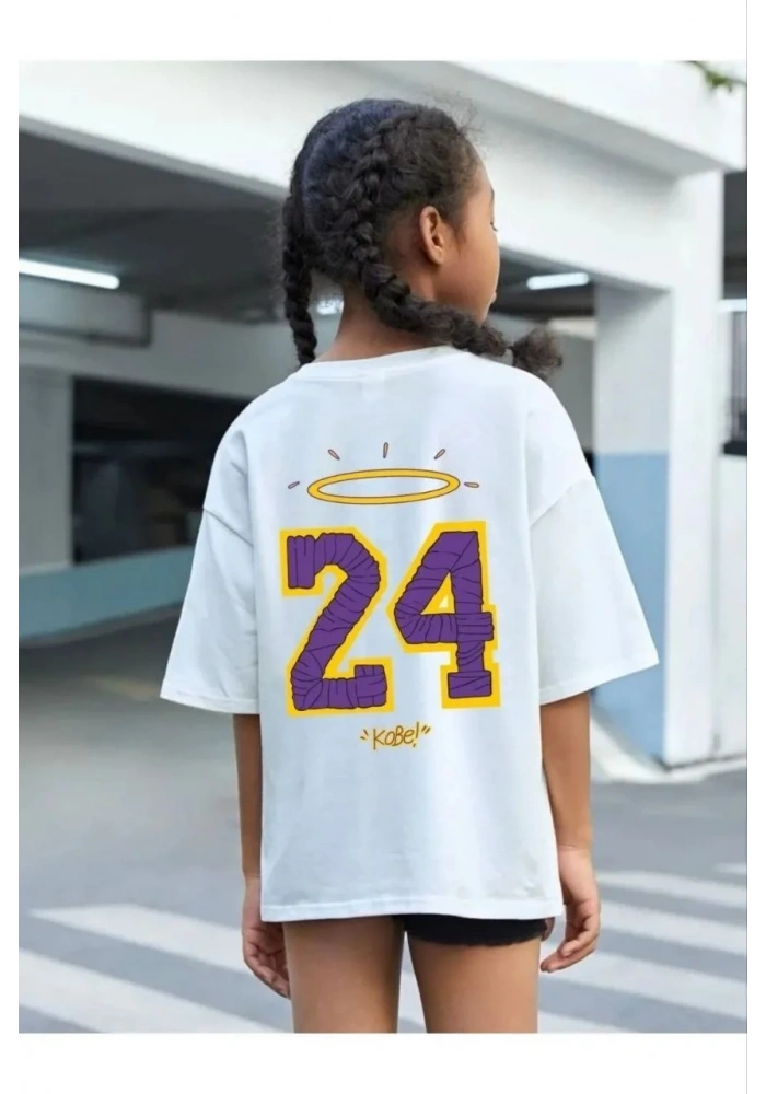 Çocuk Unisex Baskılı T-Shirt - Beyaz