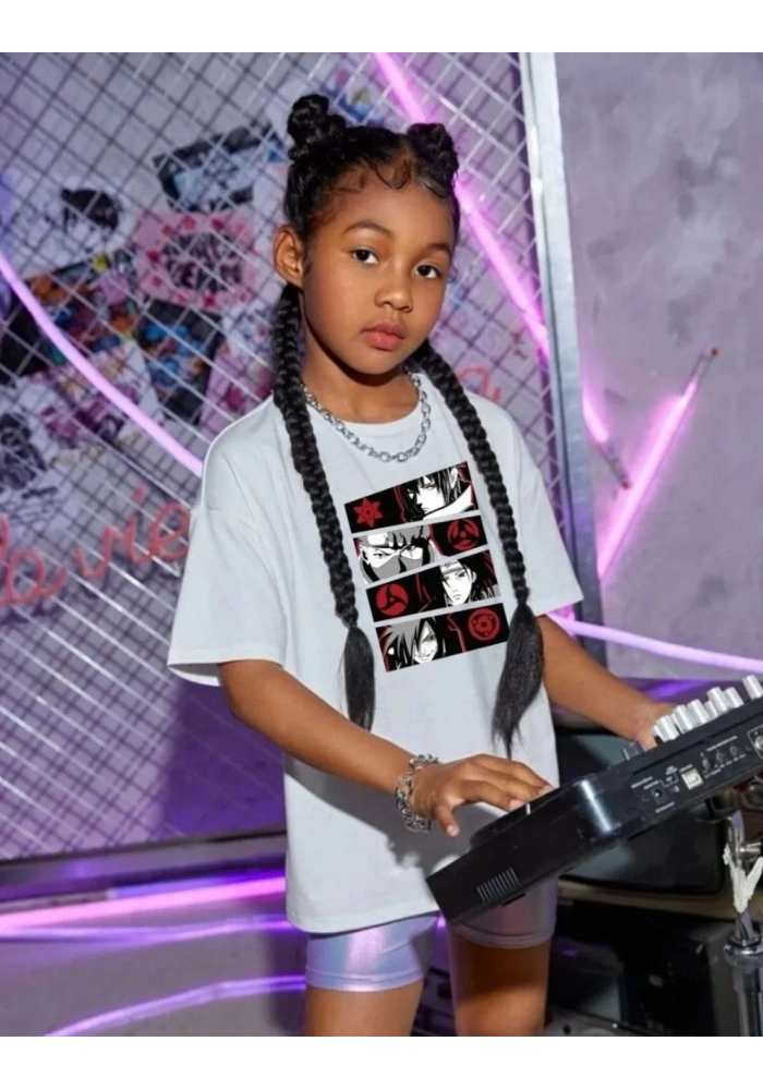 Çocuk Unisex Baskılı T-Shirt - Beyaz