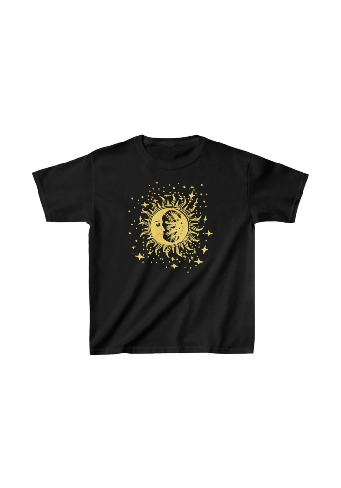 Çocuk Unisex Baskılı T-Shirt - Siyah