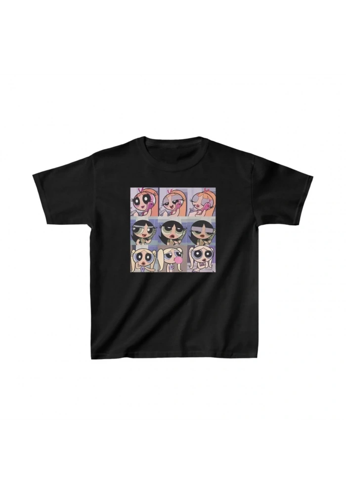 Çocuk Unisex Baskılı T-Shirt - Siyah