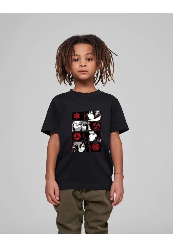 Çocuk Unisex Baskılı T-Shirt - Siyah