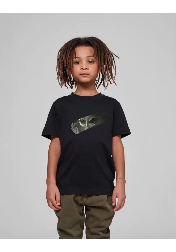 Çocuk Unisex Baskılı T-Shirt - Siyah