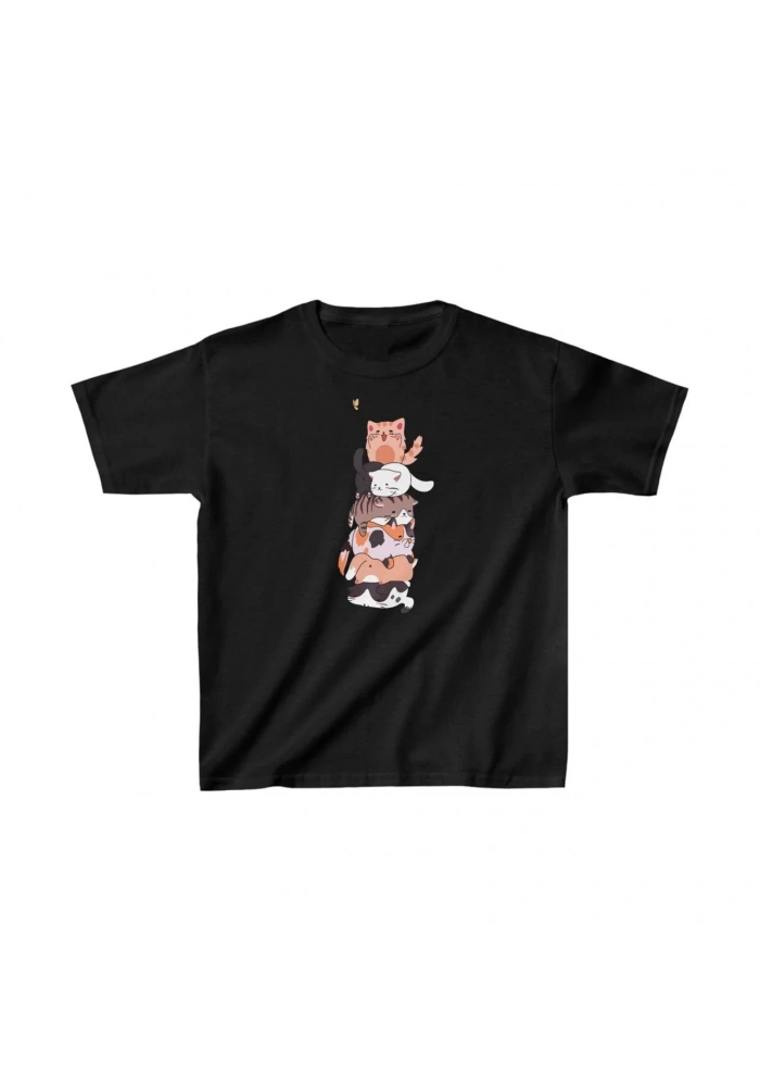 Çocuk Unisex Baskılı T-Shirt - Siyah