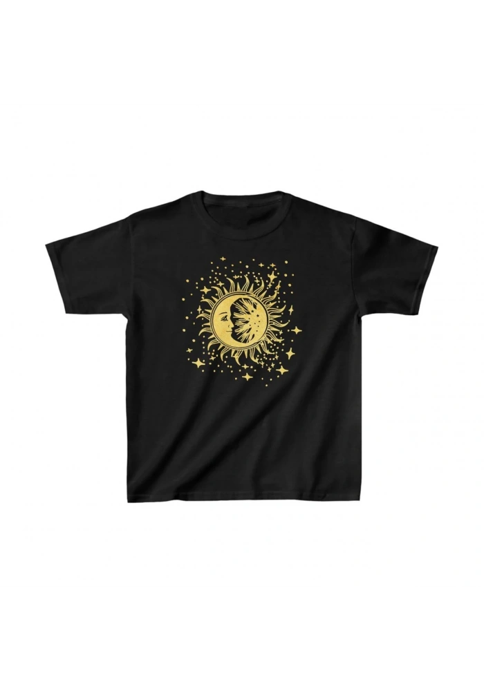 Çocuk Unisex Baskılı T-Shirt - Siyah